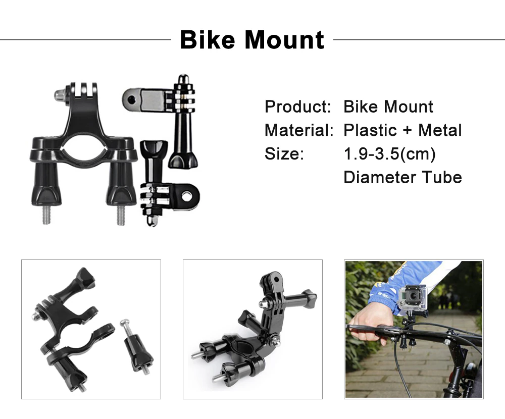 Action Camera Mount Accessory Kit Compatible with GoPro Hero 6-11 SJCAM Xiaomi