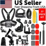 Action Camera Mount Accessory Kit Compatible with GoPro Hero 6-11 SJCAM Xiaomi