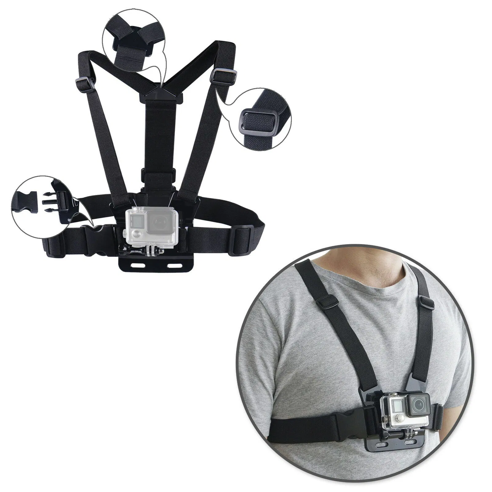 Action Camera Mount Accessory Kit Compatible with GoPro Hero 6-11 SJCAM Xiaomi