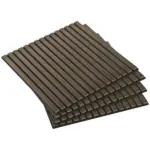 HOMCOM Acoustic Panels 4-Pack, 24 Inchx24 Inch Brown Wood Panels, Sound Absorbing, Slat Wall for Wall Decor - Image 11