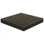 HOMCOM Acoustic Panels 4-Pack, 24 Inchx24 Inch Brown Wood Panels, Sound Absorbing, Slat Wall for Wall Decor