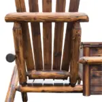 Outsunny Adirondack Double Chair Loveseat with Ice Bucket, Wooden Rustic Outdoor Patio Furniture, Weather-Resistant - Image 9