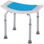 6 Level Adjustable Non Slip Shower Stool with Hand Shower Holder, Blue - Image 11