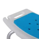 6 Level Adjustable Non Slip Shower Stool with Hand Shower Holder, Blue - Image 12