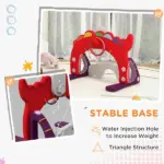 Adjustable Height Kids Basketball Hoop, 4.4-5 ft, 5-in-1 Design for Indoor Use, Red - Image 7