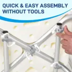 HOMCOM Adjustable Shower Chair with Armrests Suction Feet and 300 lb Capacity White - Image 7
