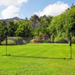 Soozier Adjustable Outdoor Game Set with Net for Badminton, Volleyball, Pickleball, Beach and Driveway Fun - Image 2