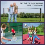 Soozier Adjustable Outdoor Game Set with Net for Badminton, Volleyball, Pickleball, Beach and Driveway Fun - Image 5