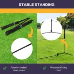 Soozier Adjustable Outdoor Game Set with Net for Badminton, Volleyball, Pickleball, Beach and Driveway Fun - Image 6