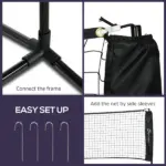 Soozier Adjustable Outdoor Game Set with Net for Badminton, Volleyball, Pickleball, Beach and Driveway Fun - Image 7
