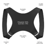 Nylon Spandex Posture Corrector Back and Shoulder Support Brace 30 to 43 Inch - Image 3