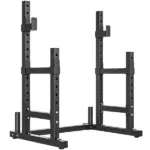 Soozier Adjustable Squat Rack, 660lbs Multi-Functional Bench Press Rack for Weight Lifting Home Gym Strength Training, Black - Image 11
