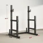 Soozier Adjustable Squat Rack, 660lbs Multi-Functional Bench Press Rack for Weight Lifting Home Gym Strength Training, Black - Image 3
