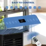 HOMCOM Air Conditioner 10000BTU AC Unit Cools Dehumidify Fan Modes Remote 24H Timer Black - Image 4