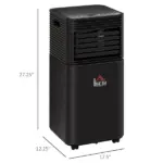 HOMCOM Air Conditioner 10000BTU AC Unit Cools Dehumidify Fan Modes Remote 24H Timer Black - Image 8