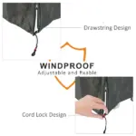 Outsunny All Weather Garden Patio Swing Chair Cover Waterproof Protector UV-Resistant and PVC Coating Fade Resistant Oxford Fabric 6.7 Ft x 4.1 Ft x - Image 5