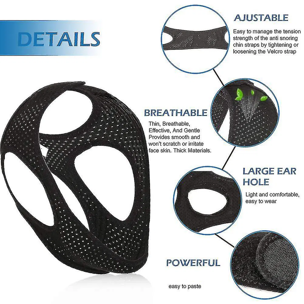 Adjustable Sleep Chin Strap with Jaw Support