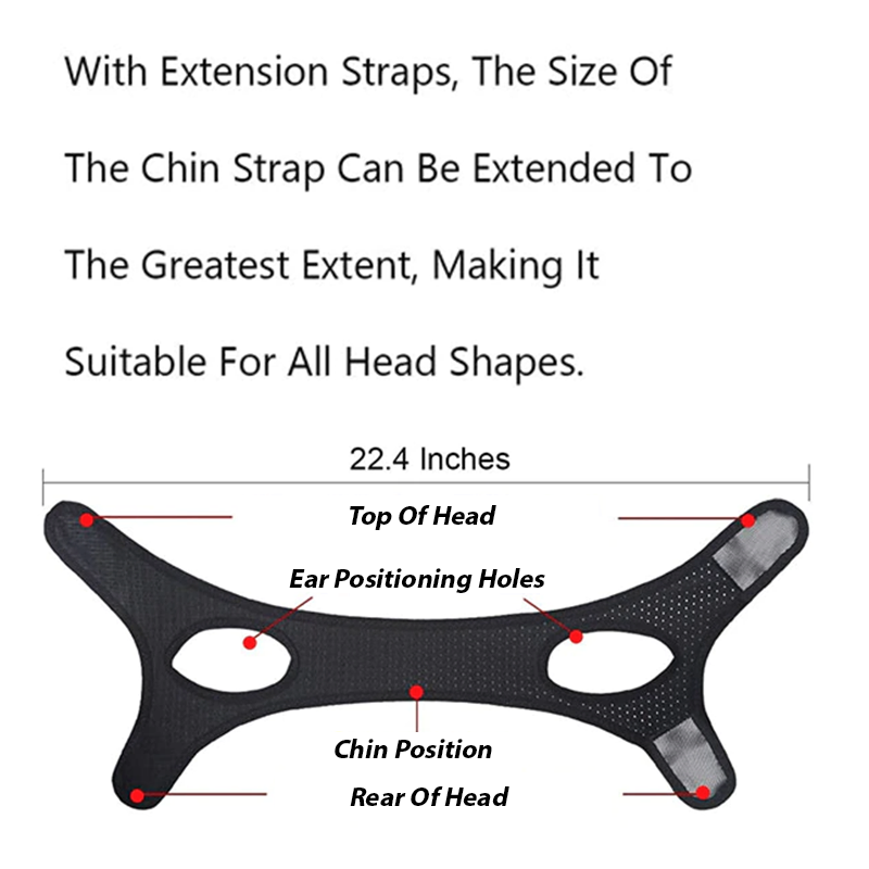 Adjustable Sleep Chin Strap with Jaw Support