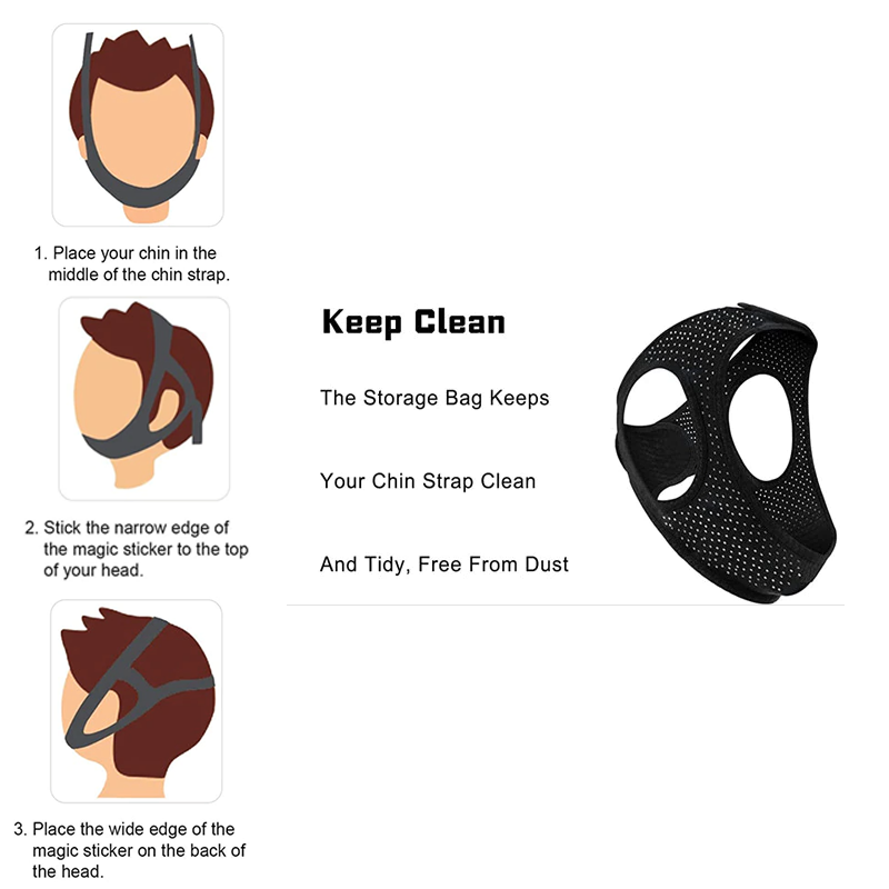 Adjustable Sleep Chin Strap with Jaw Support