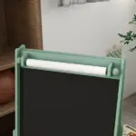 Art Easel for Kids with Paper Roll, 3 in 1 Toddler Painting Easel with Blackboard, Whiteboard, Storage Baskets, Green - Image 7