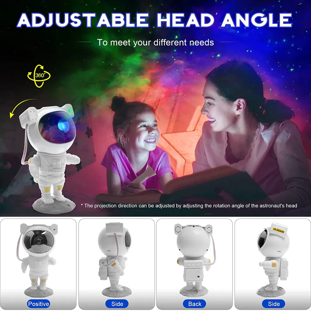 Astronaut Galaxy Nebula Star Projector with Remote and Timer