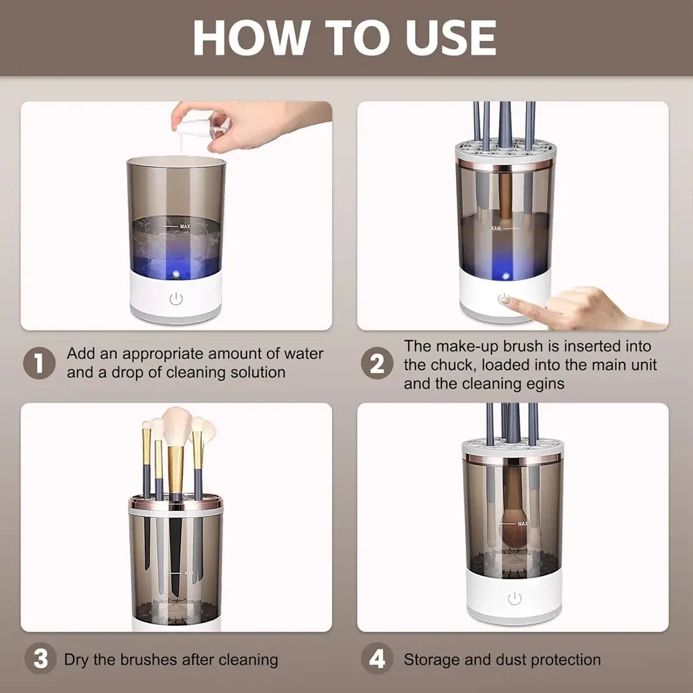 Automatic Electric Makeup Brush Cleaner and Dryer Machine