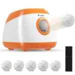 PawHut Automatic Dog Ball Launcher with 26-79 Ft Distance, Automatic Ball Launcher for Medium and Large Dogs, Orange