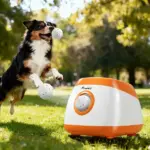 PawHut Automatic Dog Ball Launcher with 26-79 Ft Distance, Automatic Ball Launcher for Medium and Large Dogs, Orange - Image 10