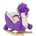 Baby Rocking Horse, Kids Ride On Toy with Realistic Dragon Roar and Safety Belt for Kids 18-36 Months, Purple - Image 11