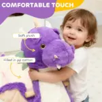 Baby Rocking Horse, Kids Ride On Toy with Realistic Dragon Roar and Safety Belt for Kids 18-36 Months, Purple - Image 5