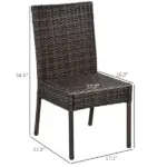 Backyard - Rattan Dining Chairs with White Cushions for Supreme Patio Comfort - Image 3