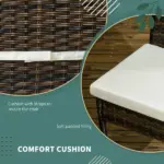 Backyard - Rattan Dining Chairs with White Cushions for Supreme Patio Comfort - Image 4