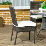 Backyard - Rattan Dining Chairs with White Cushions for Supreme Patio Comfort - Image 7
