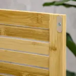Bamboo Floor Cabinet Bathroom Floor Cabinet Living Room Organizer Tower with Multiple Shelves and Doors Natural - Image 8