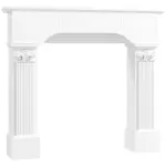 HOMCOM Baroque Fireplace Mantle, Freestanding Fireplace Surround for Electric Fireplaces, 43.3 Inch W x 42.8 Inch H, White - Image 11