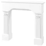 HOMCOM Baroque Fireplace Mantle, Freestanding Fireplace Surround for Electric Fireplaces, 43.3 Inch W x 42.8 Inch H, White