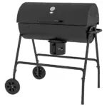 Barrel Charcoal BBQ Grill Smoker with 420 sqin Cooking Area Wheels Ash Catcher Black - Image 12