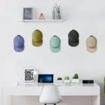 12 Hook Adhesive Baseball Cap Hat Organizer for Wall or Door - Image 3