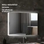 Bathroom Mirror Cabinet with Light, Bathroom Storage Cupboard with USB Charge, Adjustable Shelf, 35.5"W x 25.5"H, White - Image 5
