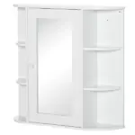Bathroom Storage Cabinet Over-the-Sink Organizer with Mirrored Door White - Image 12