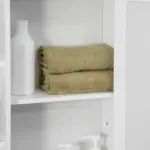 Bathroom Storage Cabinet Over-the-Sink Organizer with Mirrored Door White - Image 10