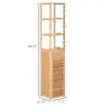 Bathroom Storage Cabinet with Drawer and Slatted Shelves - Image 3