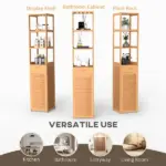 Bathroom Storage Cabinet with Drawer and Slatted Shelves - Image 7