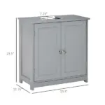 Bathroom Vanities, Bathroom Sink Cabinets with U-Shape Cut-Out and Adjustable Internal Shelf, Gray - Image 3
