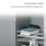 Bathroom Vanities, Bathroom Sink Cabinets with U-Shape Cut-Out and Adjustable Internal Shelf, Gray - Image 6