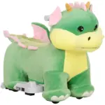 Battery Powered Ride on Toy, 6V Ride on Horse with Music Forward, PU Wheels, for 18-36 Months, Green - Image 11