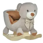 Bear-shaped Kids Rocking Horse with Sound for 18-36 Months, Gray - Image 11