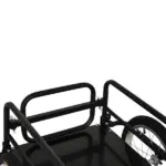 Aosom Foldable Bicycle Cargo Trailer with Hitch 16 Inch Wheels 110 lb Capacity Black - Image 8