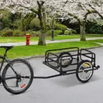 Aosom Foldable Bicycle Cargo Trailer with Hitch 16 Inch Wheels 110 lb Capacity Black - Image 10