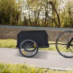 Bicycle Cargo Trailer, Two-Wheel Bike Luggage Wagon with Removable Cover, Versatile Use, Red - Image 14